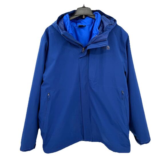 The North Face Men’s Size 3X 3 in 1 Primaloft Tri Climate Hooded Jacket Blue - Picture 1 of 12